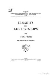 کتاب Beyond the Pleasure -Principle Jenseits des Lustprinzips